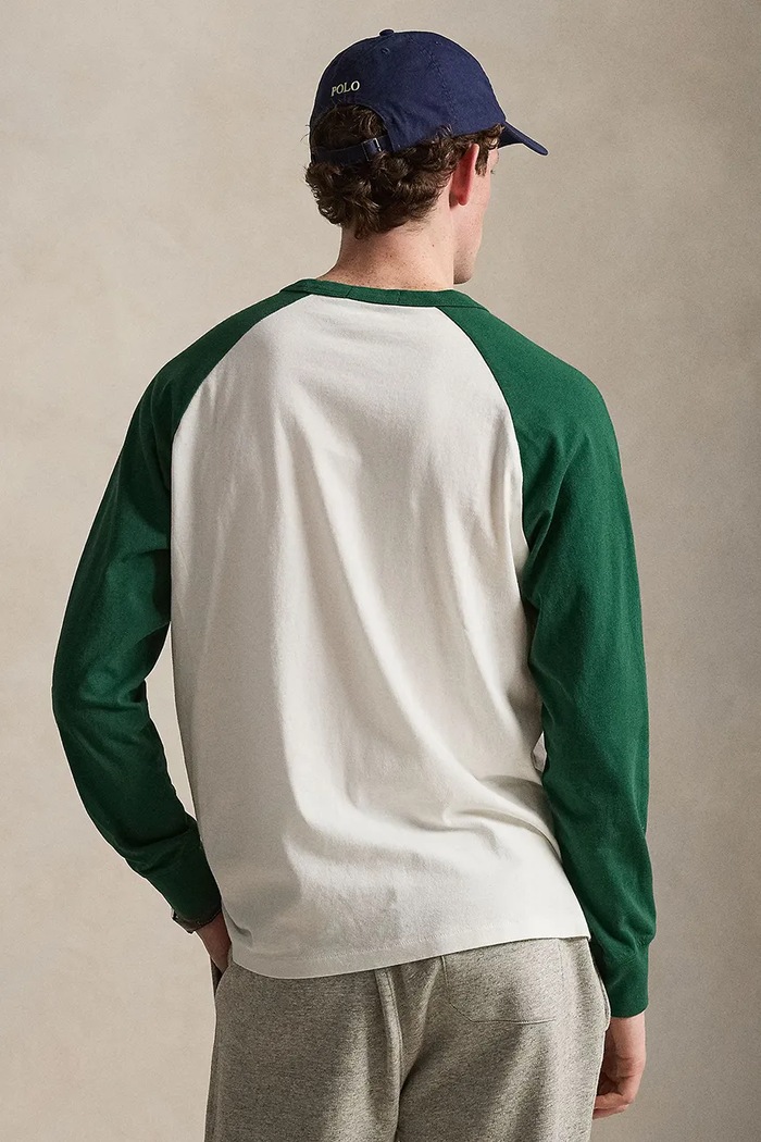 Βαμβακερό μπλουζάκι Polo Ralph Lauren UNEVEN JERSEY-KNT-T-SHIRT 710B13484001 λευκό SS26