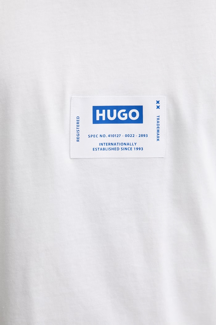 HUGO Blue top pentru bărbați, din bumbac Nurazak 50557812 alb