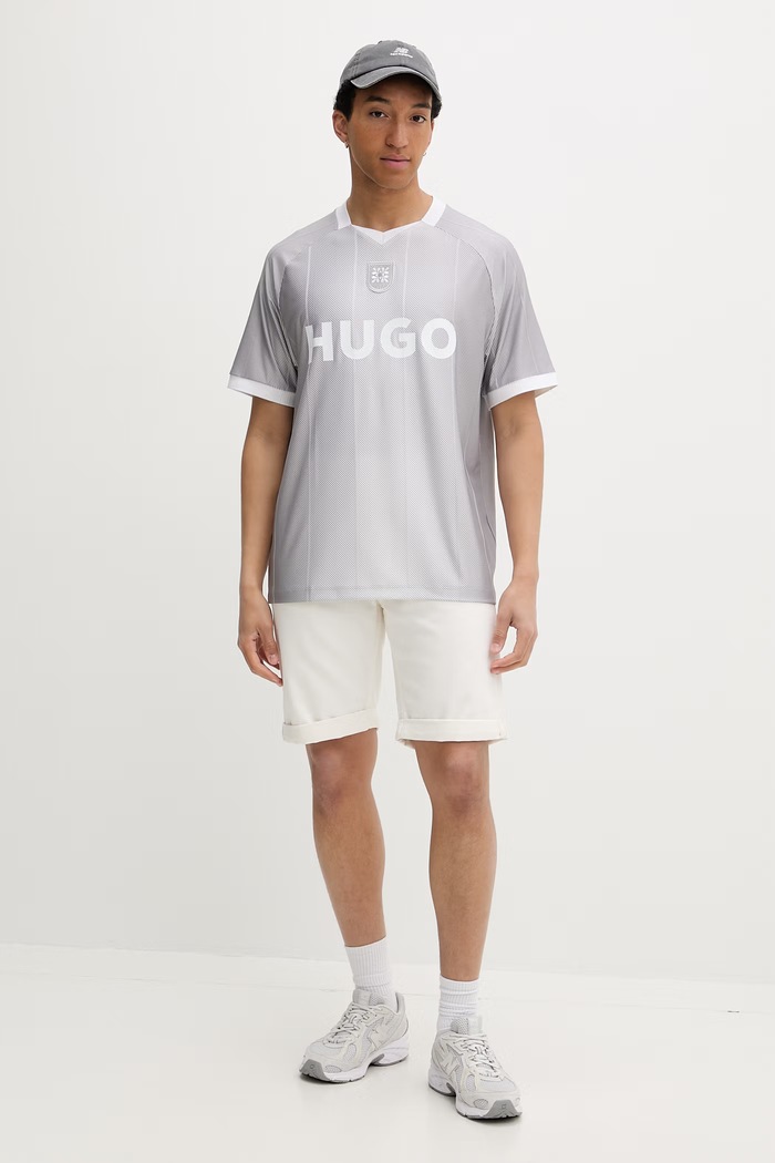 HUGO tričko pánske Dwild 50558421 sivá SS26