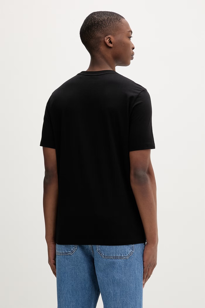 Ρούχα HUGO t-shirt basic ανδρικό βαμβακερό Darusi 50561126 μαύρο