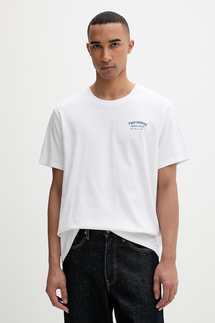 Oblečenie Levi's tričko pánske bavlnené RELAXED FIT TEE 16143.2375 biela