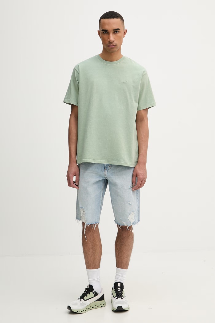 Levi's kratka majica moška bombažna RED TAB VINTAGE A0637.0187 zelena SS26