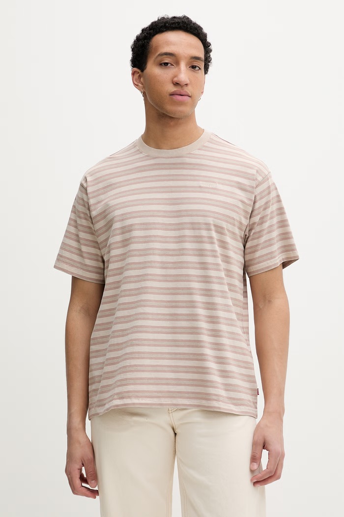Levi's tričko pánske bavlnené RED TAB VINTAGE béžová A0637.0190