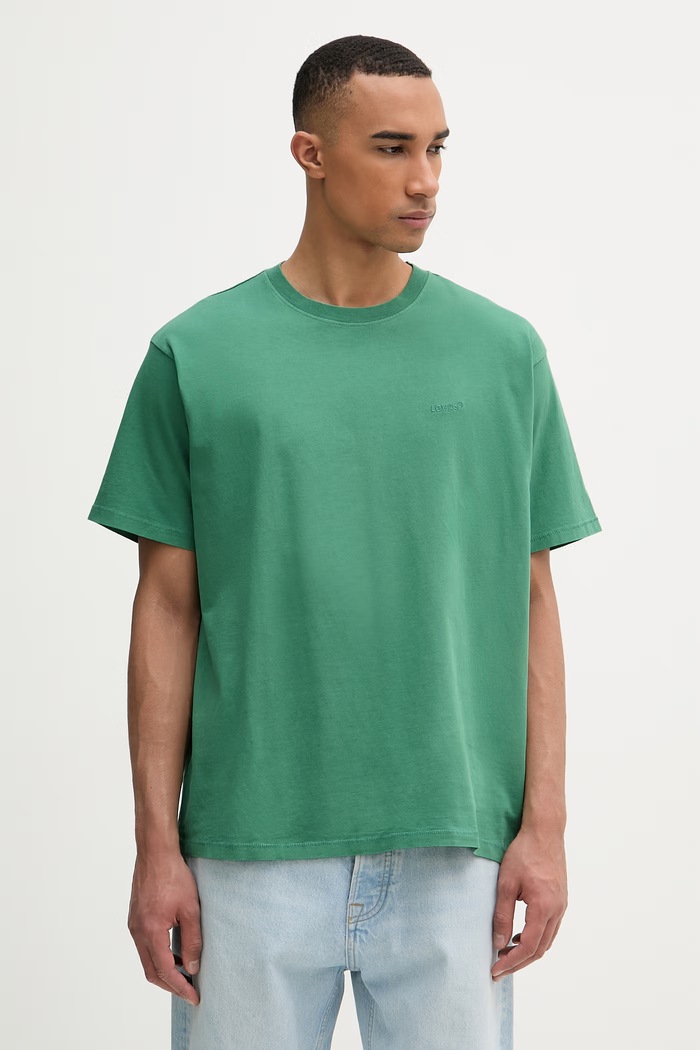 Levi's kratka majica moška bombažna RED TAB VINTAGE zelena A0637.0194