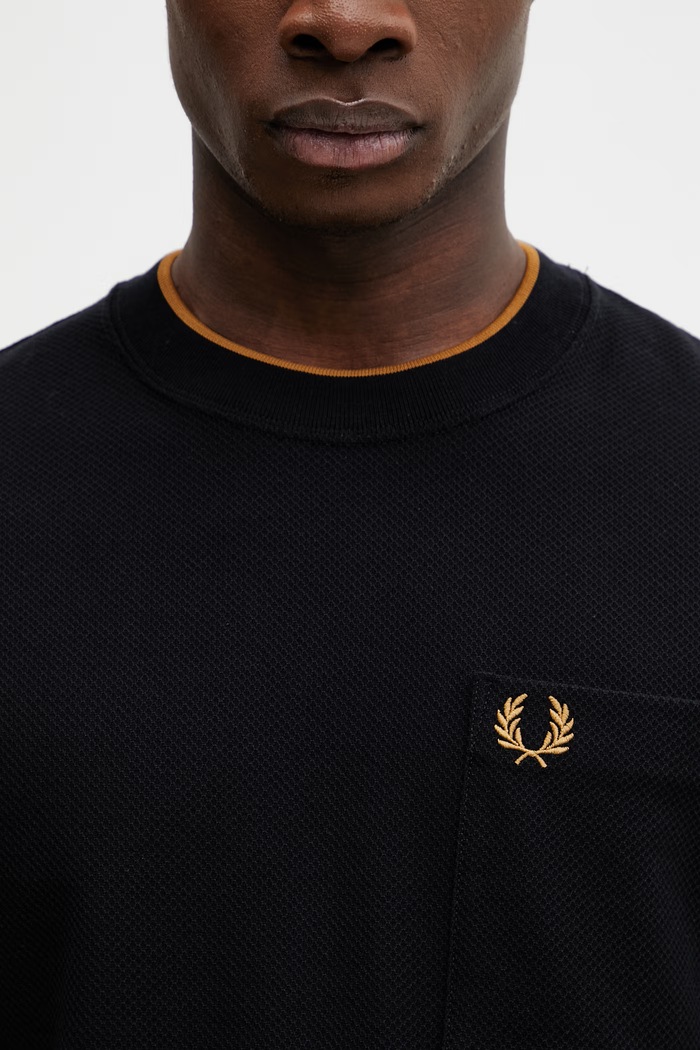 Bombažna kratka majica Fred Perry črna M2395
