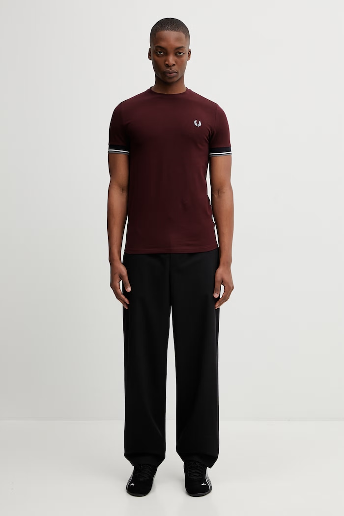 Fred Perry t-shirt in cotone da uomo M2396 granata