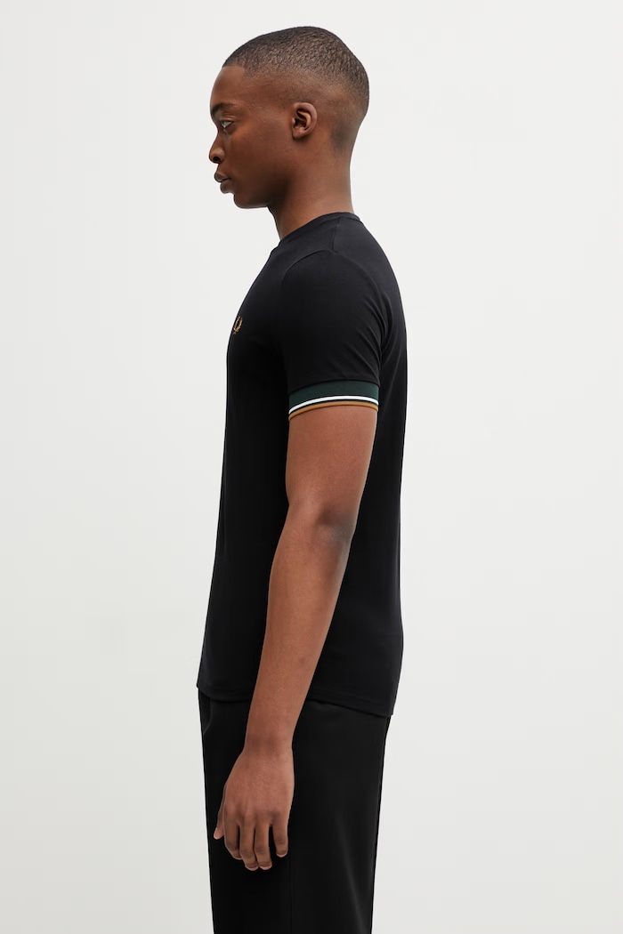 Fred Perry t-shirt in cotone da uomo M2396 nero SS26