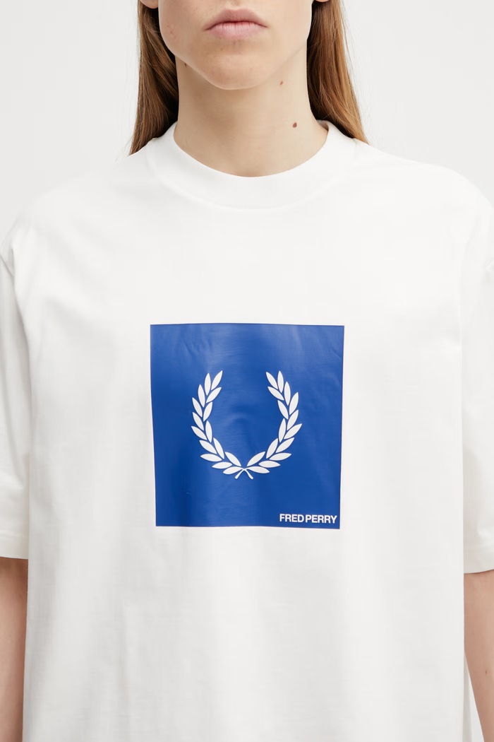 Bombažna kratka majica Fred Perry bela M2404