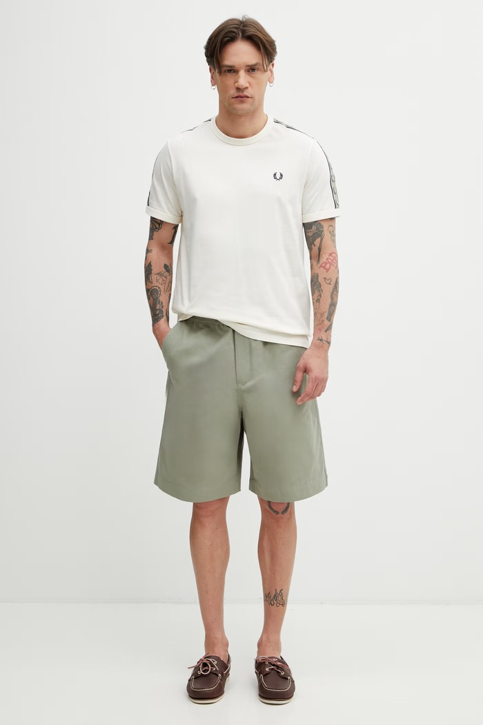 Fred Perry t-shirt in cotone da uomo M4613 beige