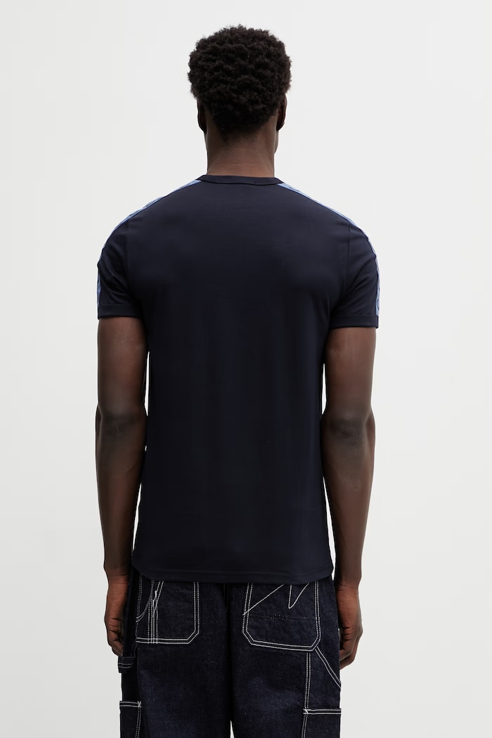 Îmbrăcăminte Fred Perry tricou bărbătesc din bumbac M4613 bleumarin