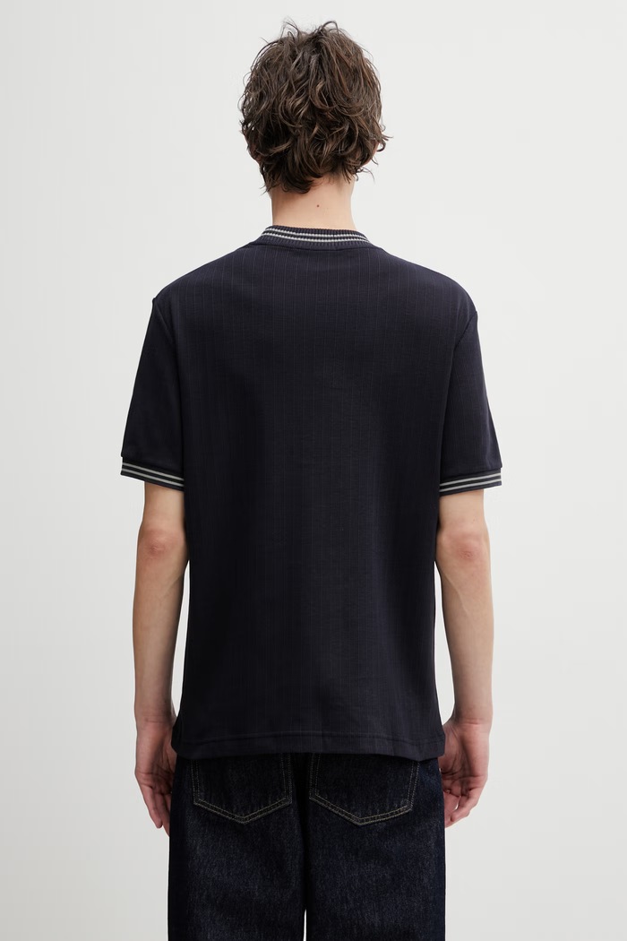 Oblačila Bombažna kratka majica Fred Perry M8679 mornarsko modra