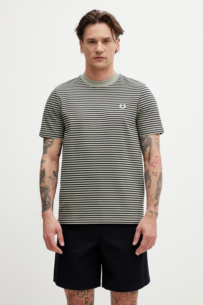 Fred Perry футболка из хлопка для мужчин зелёный M6581.M37