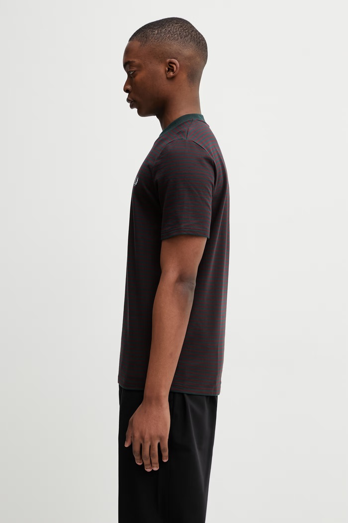 Bombažna kratka majica Fred Perry M6581.30A zelena SS26