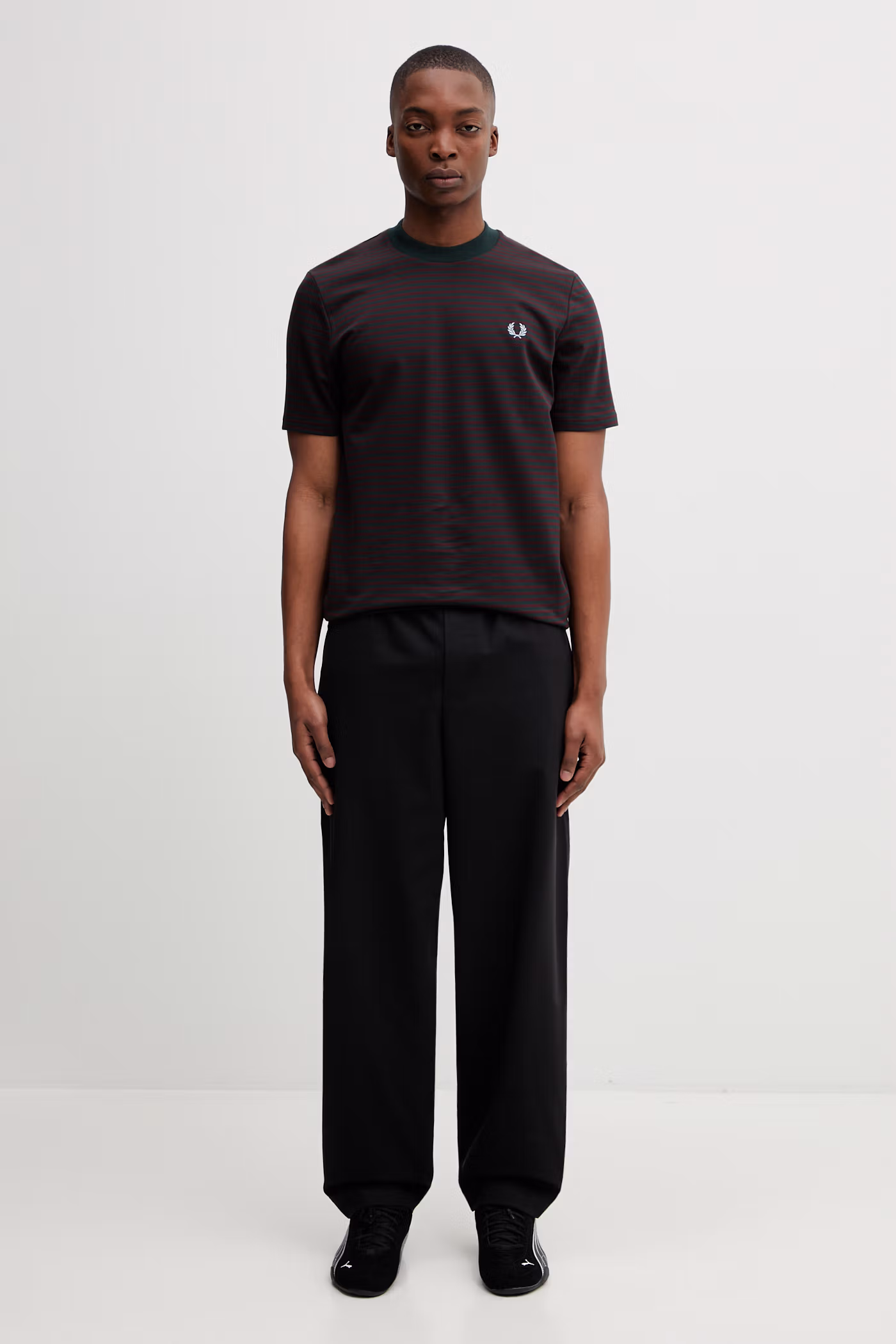 Bombažna kratka majica Fred Perry M6581.30A zelena