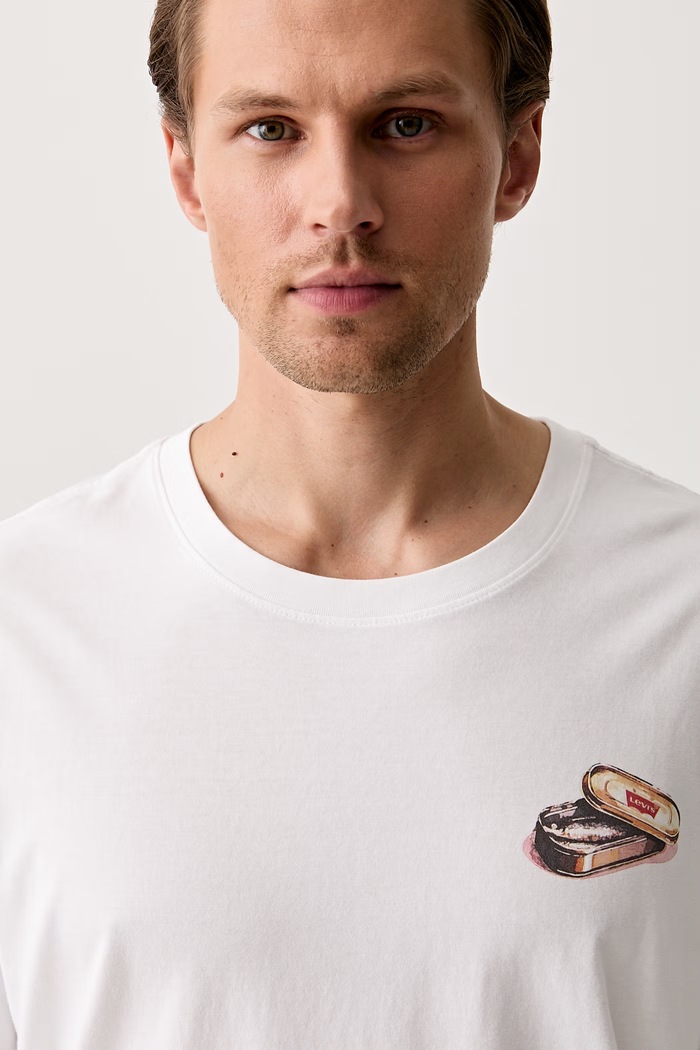 Levi's t-shirt ανδρικό βαμβακερό RELAXED FIT TEE λευκό 16143.2386