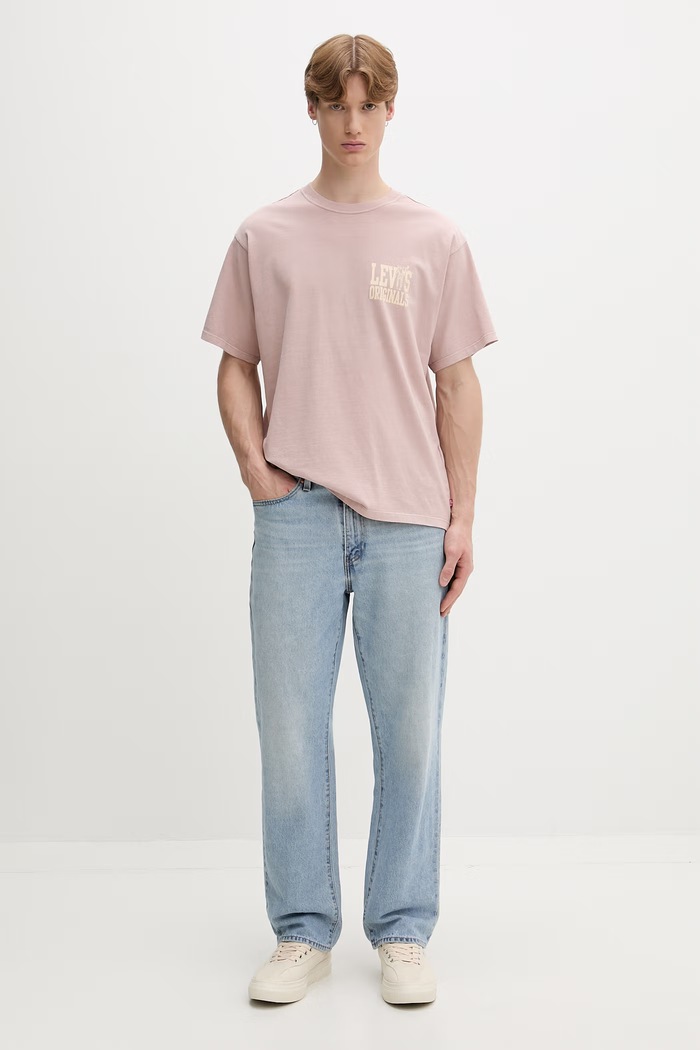 Levi's kratka majica moška bombažna VINTAGE FIT GRAPHIC 87373.0404 roza SS26