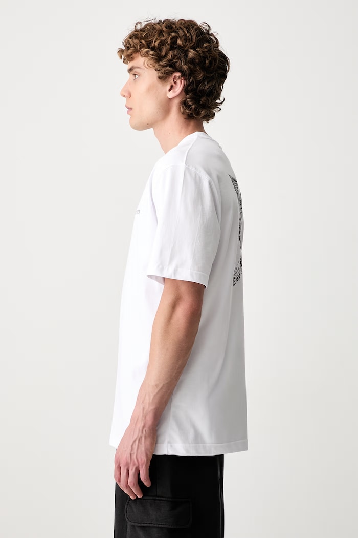 Daily Paper snake shield t-shirt in cotone da uomo 2610008 bianco SS26