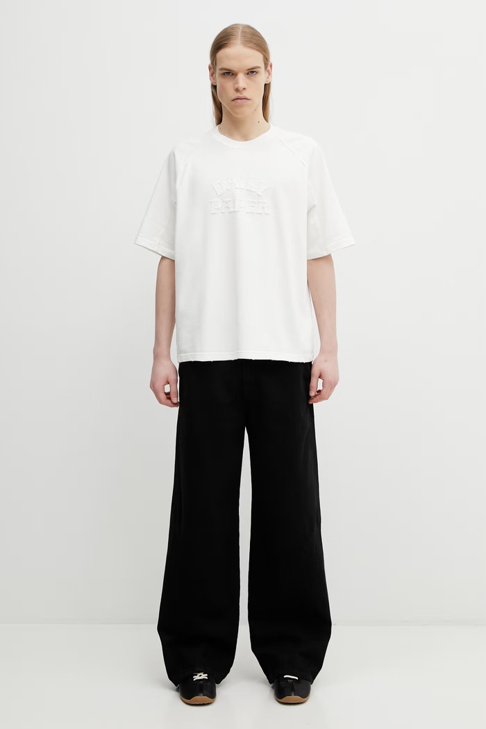 Daily Paper t-shirt bawełniany raglan stacked dias 2610019 beżowy