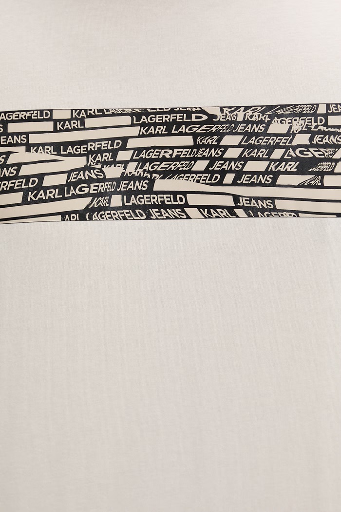 Ανδρικό βαμβακερό T-shirt Karl Lagerfeld Jeans B2M17053 μπεζ
