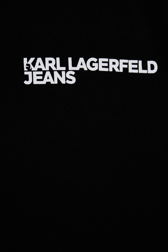 Karl Lagerfeld Jeans pánske bavlnené tričko B2M17063 čierna
