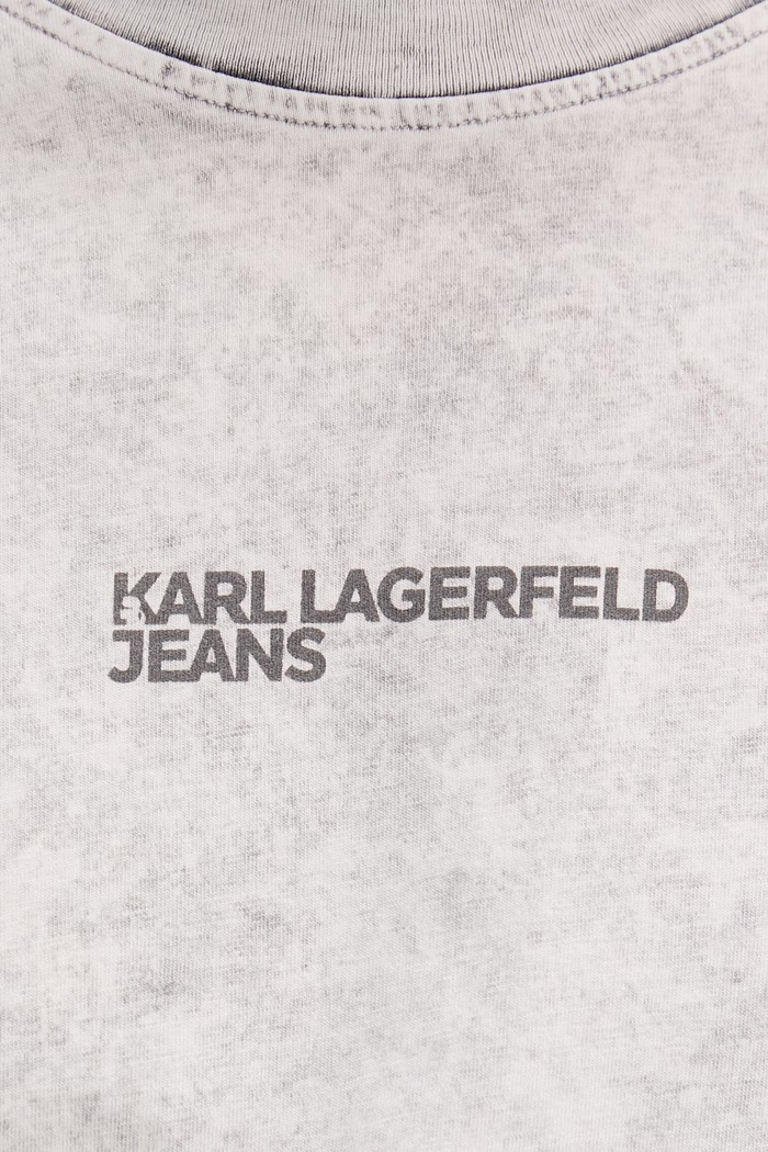 Karl Lagerfeld Jeans tričko pánske bavlnené B2M17065 sivá