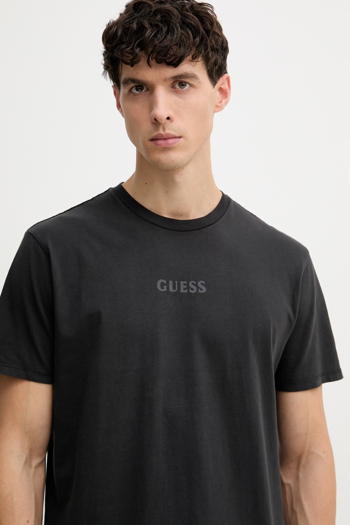 Guess Tricou bărbătesc din bumbac negru M6GI27.K3249