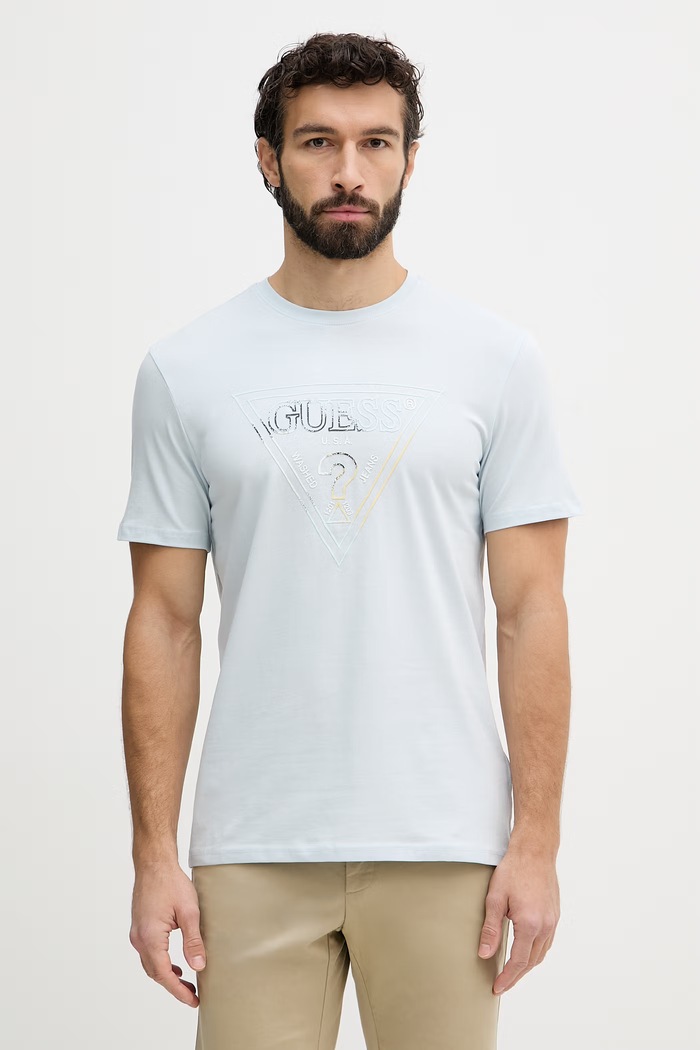 Guess Τοπ t-shirt Ανδρικό μπλε M6GI11.K2992