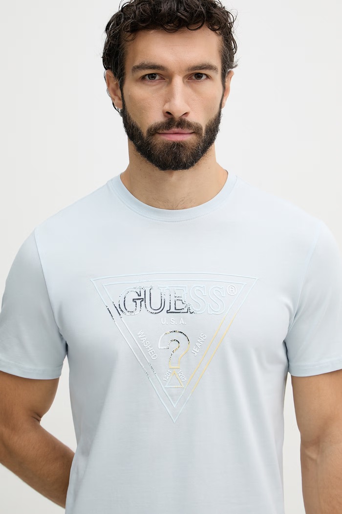 Guess Τοπ t-shirt Ανδρικό μπλε M6GI11.K2992