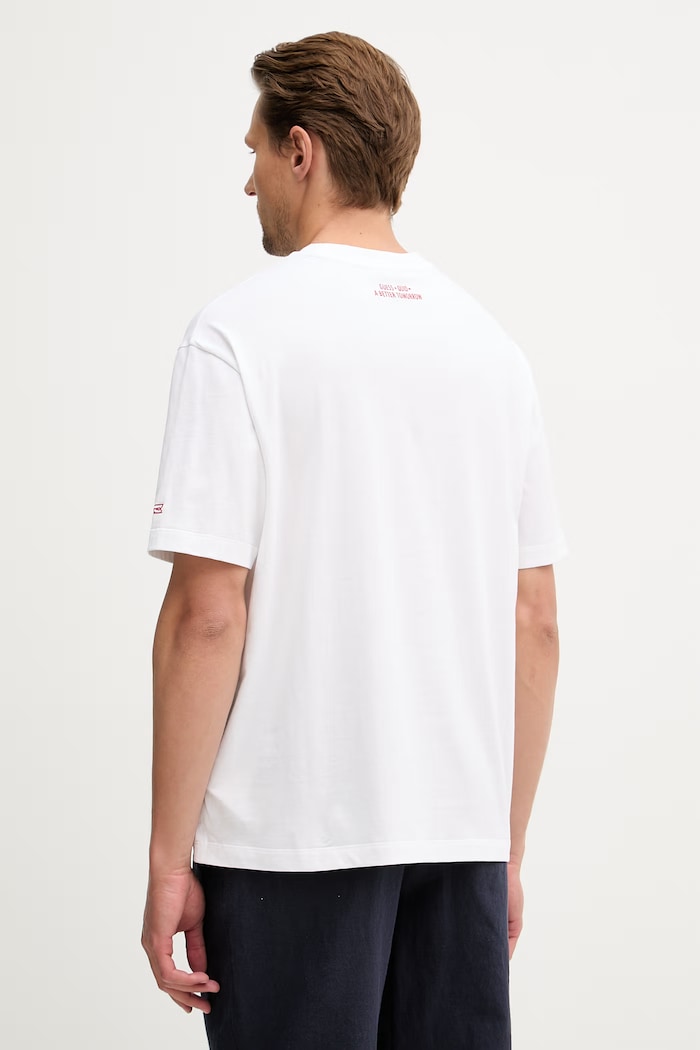 Дрехи Guess мъжка памучна тениска M6GI05.K2869 бял