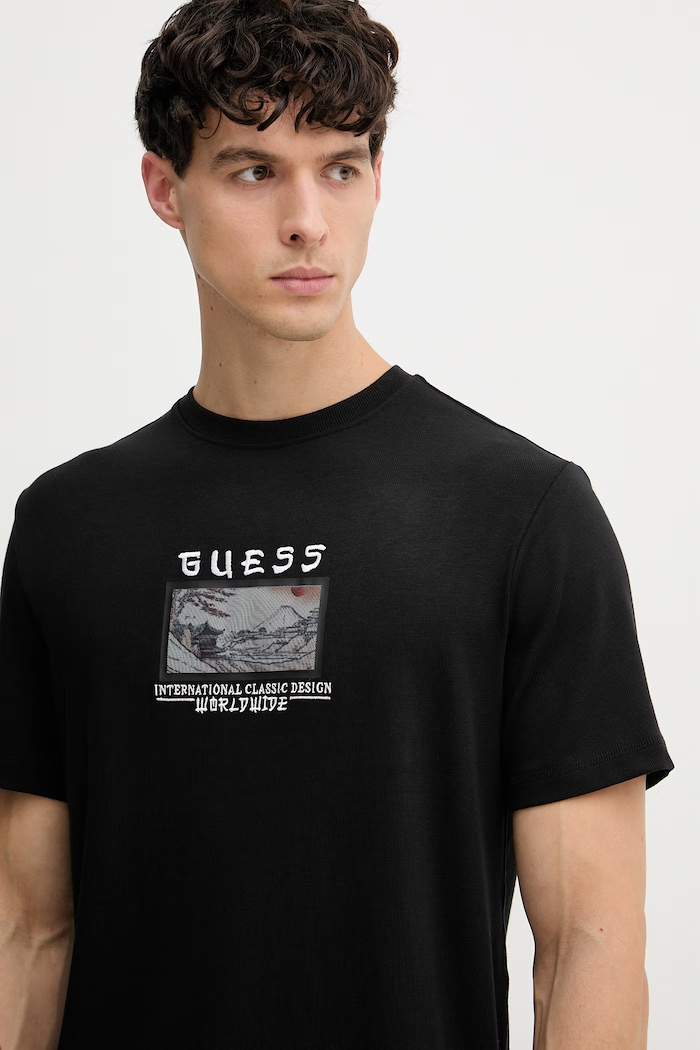 Guess pánské tričko černá M6GI14.K2996