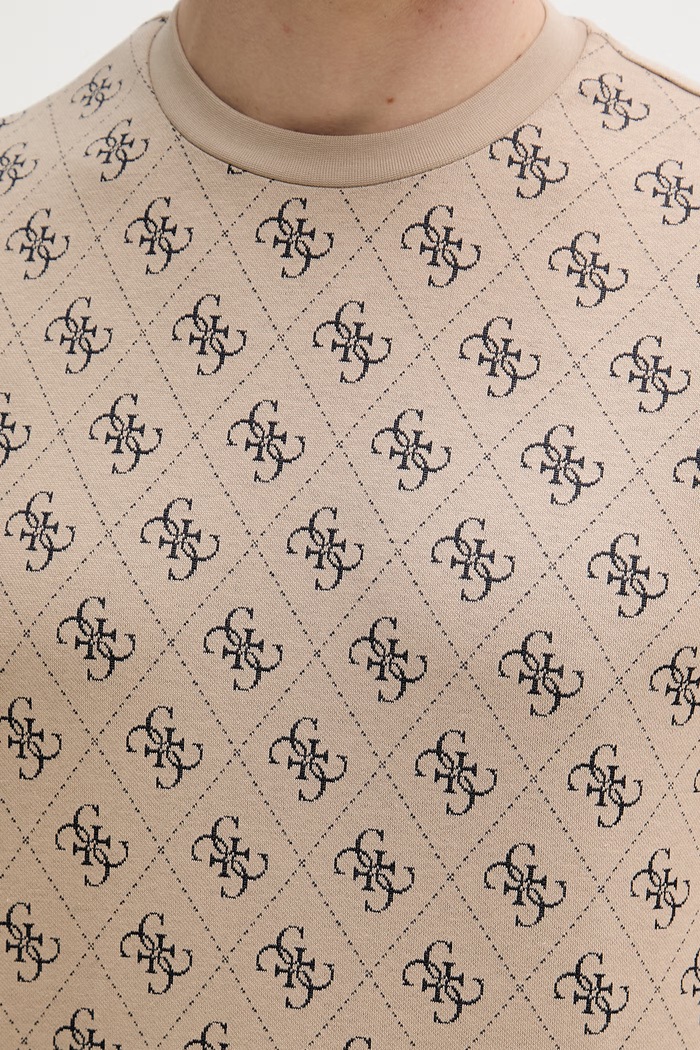 Guess tričko pánske s bavlnou M6GP34.K3200 béžová