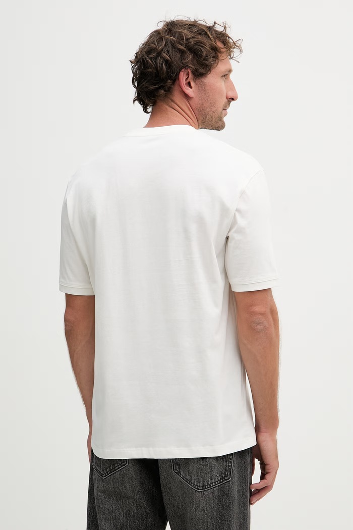 Odzież Blauer t-shirt męski bawełniany HANSON BLUH02068 beżowy