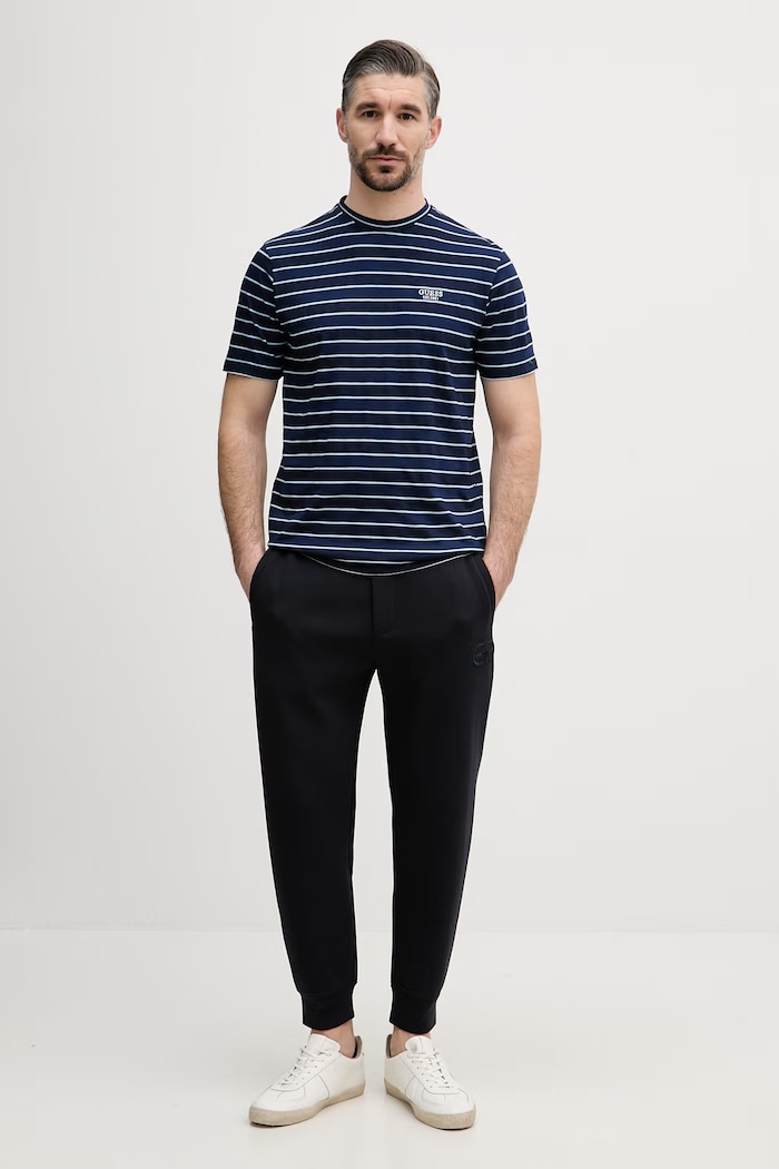 Guess tričko pánske bavlnené M6GI12.K2993 modrá SS26