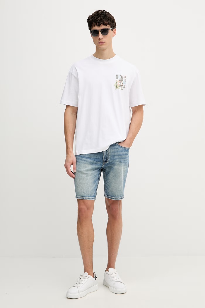 Guess футболка для мужчин из хлопка M6GI13.K2995 белый SS26