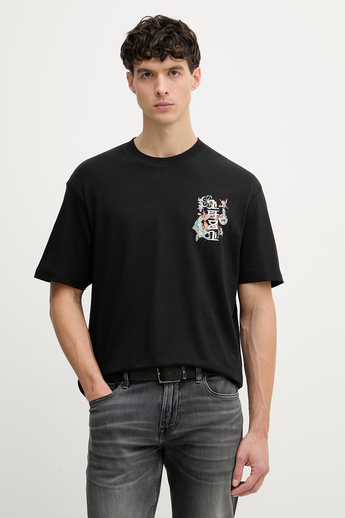 Oblečení Guess tričko pánské bavlněné M6GI13.K2995 černá