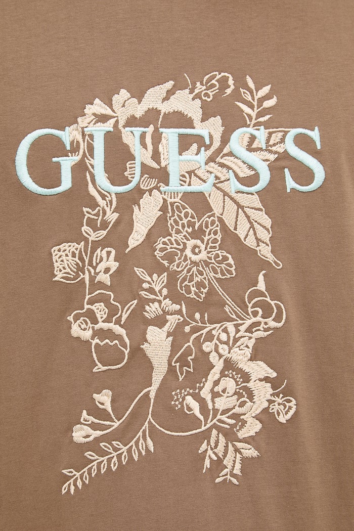 Guess pánské bavlněné tričko M6GI17.K3038 hnědá
