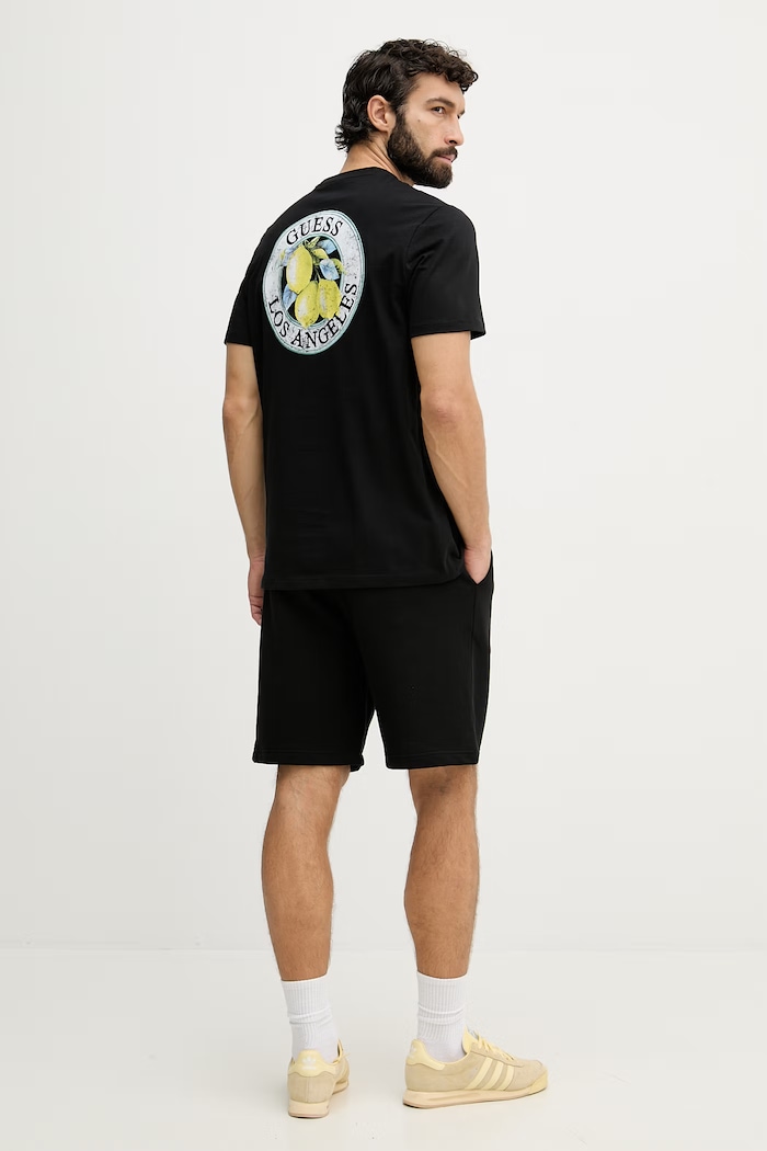 Guess tričko pánske bavlnené M6GI19.K3051 čierna SS26