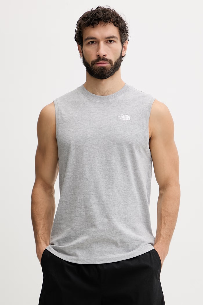 The North Face pánsky top s bavlnou Essential Simple Dome sivá NF0A8FD4CQO1