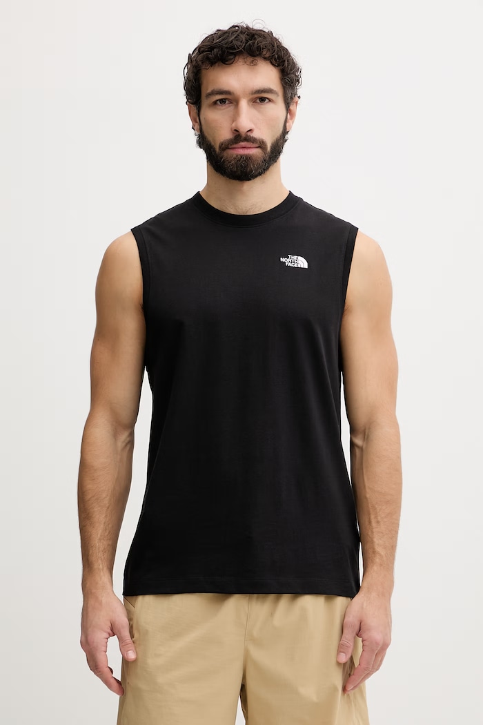 The North Face maiou pentru bărbați, cu amestec de bumbac Essential Simple Dome negru NF0A8FD4JK31