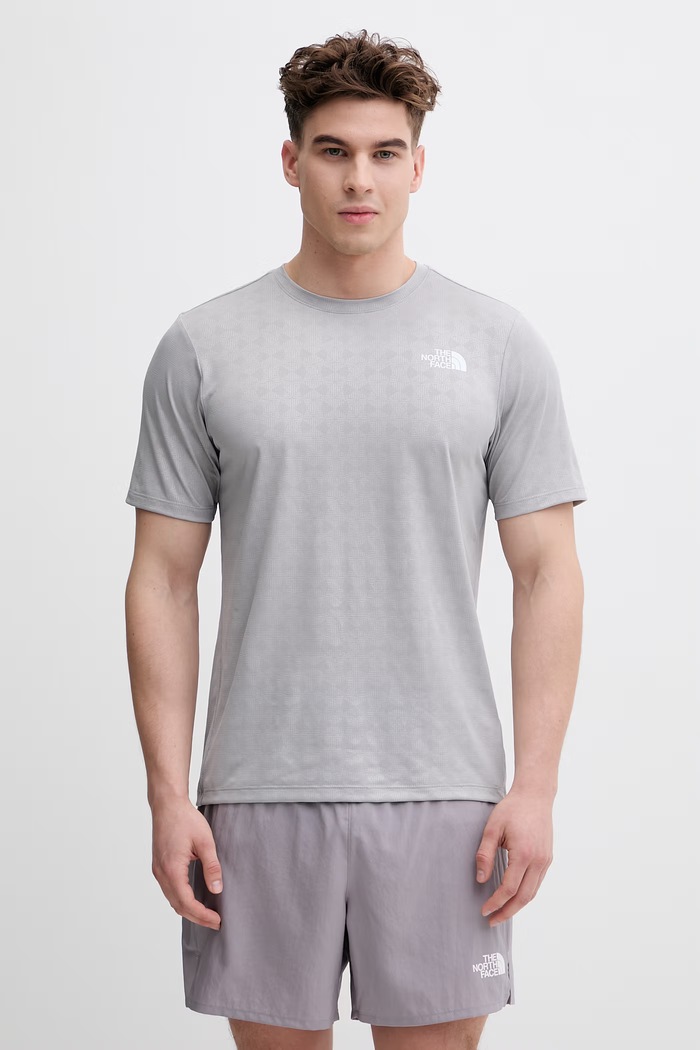 The North Face t-shirt γυμναστικής ανδρικό PENTADOME EMBOSSED γκρί NF0A8G87A911