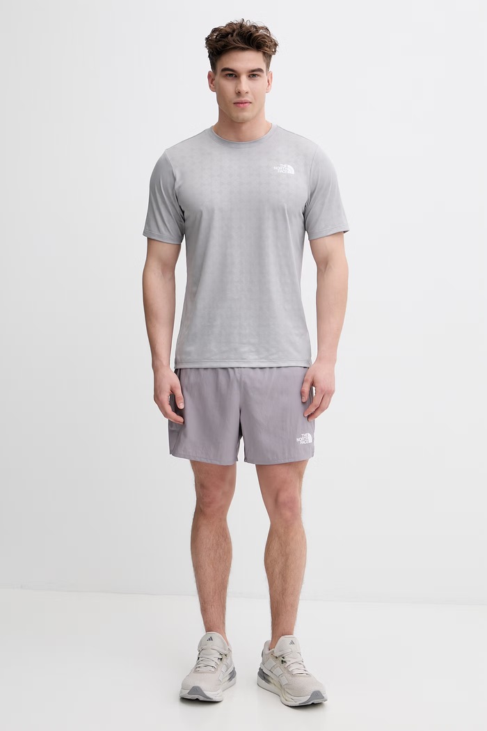 The North Face t-shirt γυμναστικής ανδρικό PENTADOME EMBOSSED NF0A8G87A911 γκρί SS26