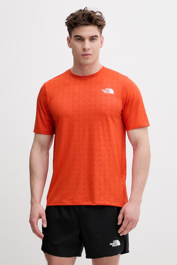 The North Face tricou de antrenament pentru bărbați PENTADOME EMBOSSED portocaliu NF0A8G87G6L1