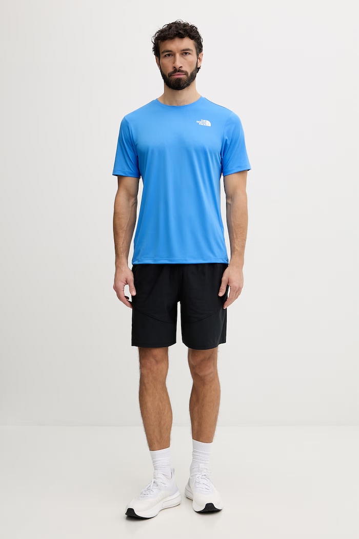 The North Face tréningové tričko pánske 24/7 NF0A894BH0F1 modrá SS26