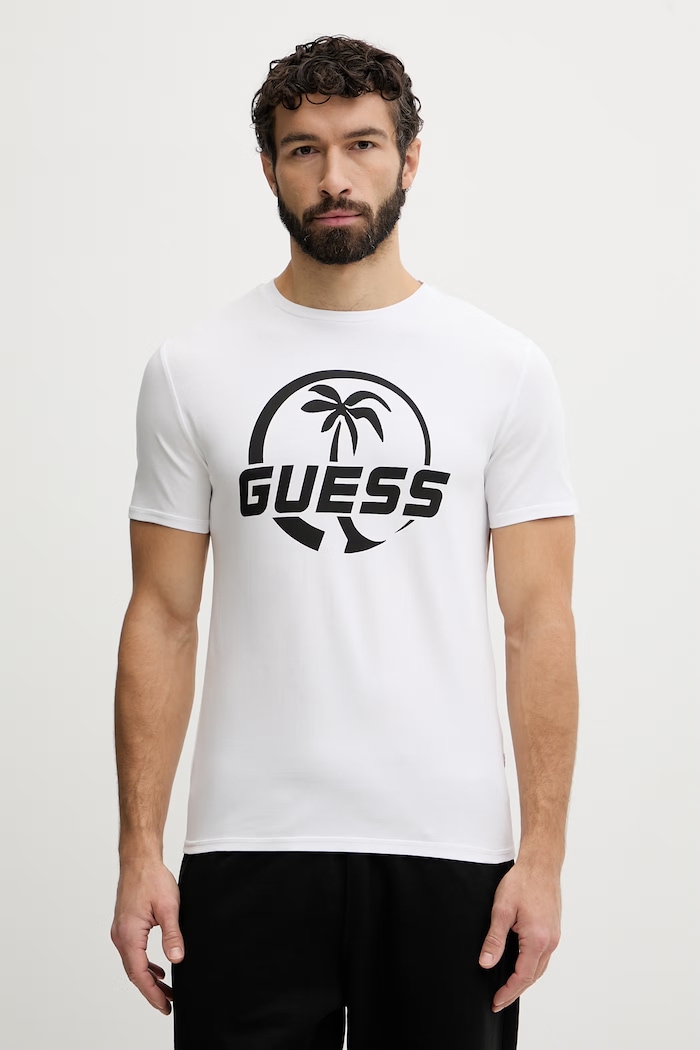 Guess kratka majica moška bombažna bela F6GI00.J1314