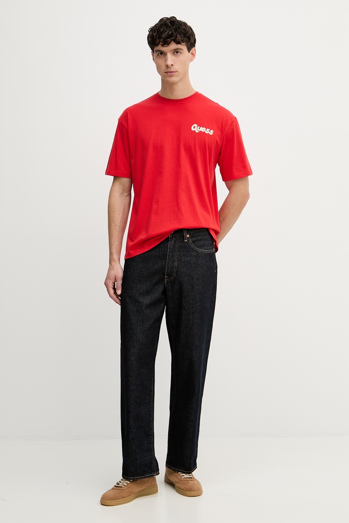 Guess tričko pánske bavlnené F6GI05.K8HM4 červená SS26