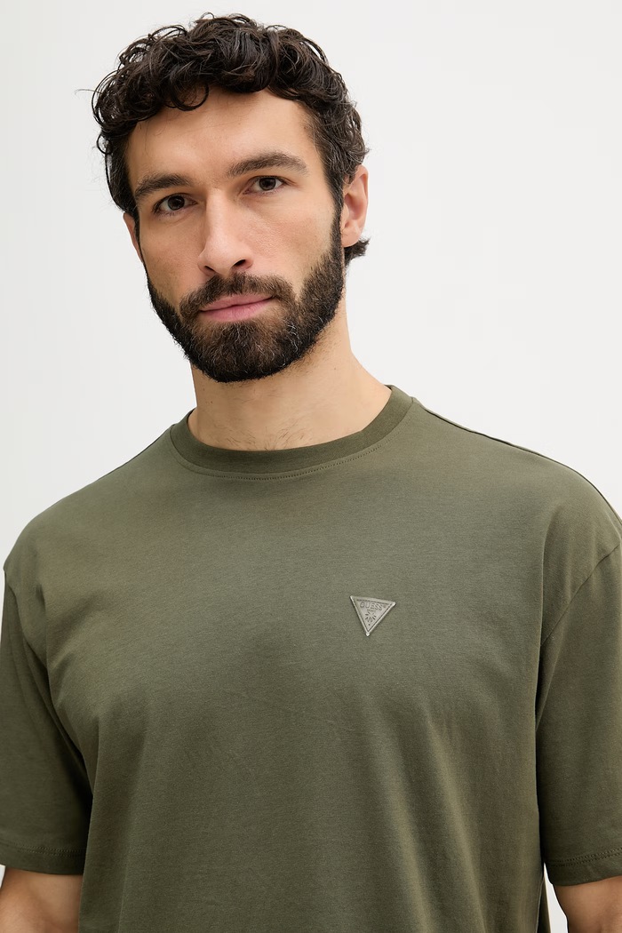 Guess T-shirt ανδρικό βαμβακερό πράσινο F6GI11.K8HM4