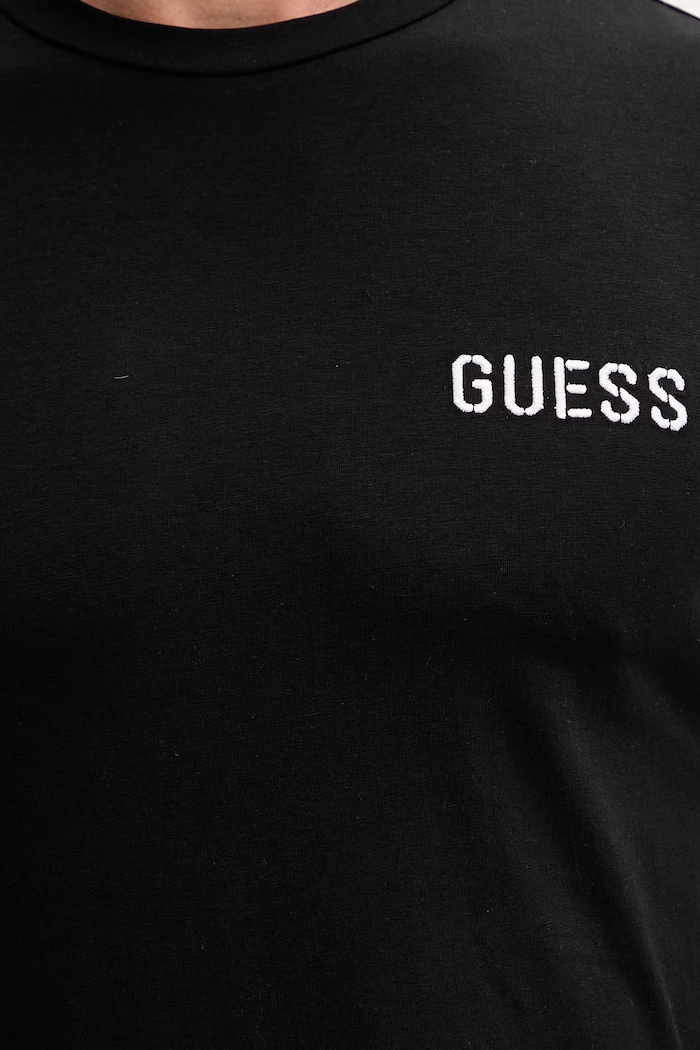Guess tričko pánske bavlnené s elastanom ANDREW U6GM03.K6YW1 čierna