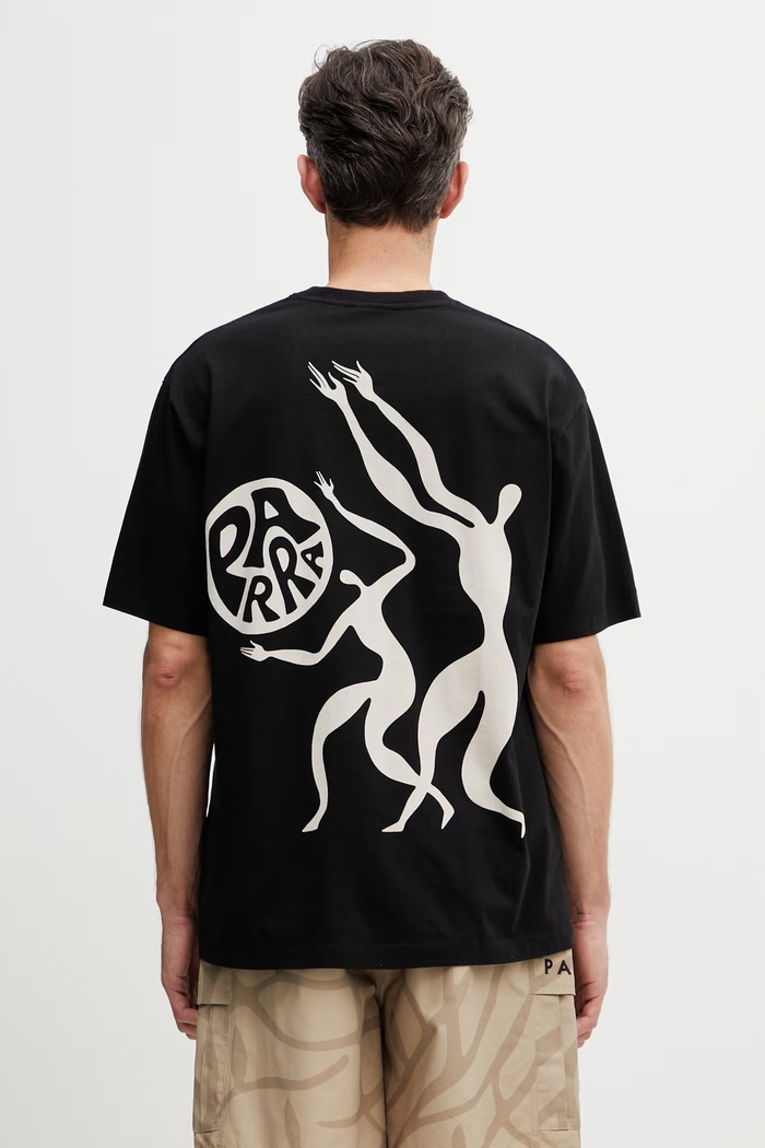 By Parra Play ball t-shirt in cotone da uomo nero 55272