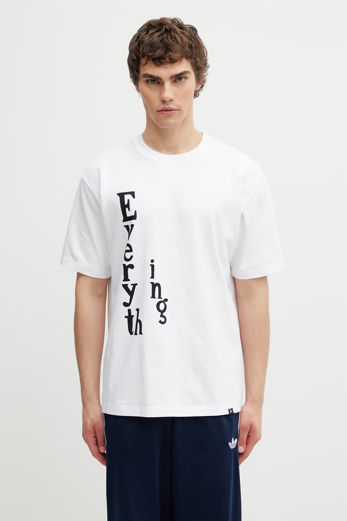 Ρούχα by Parra Everything t-shirt βαμβακερό Ανδρικό 55280 λευκό