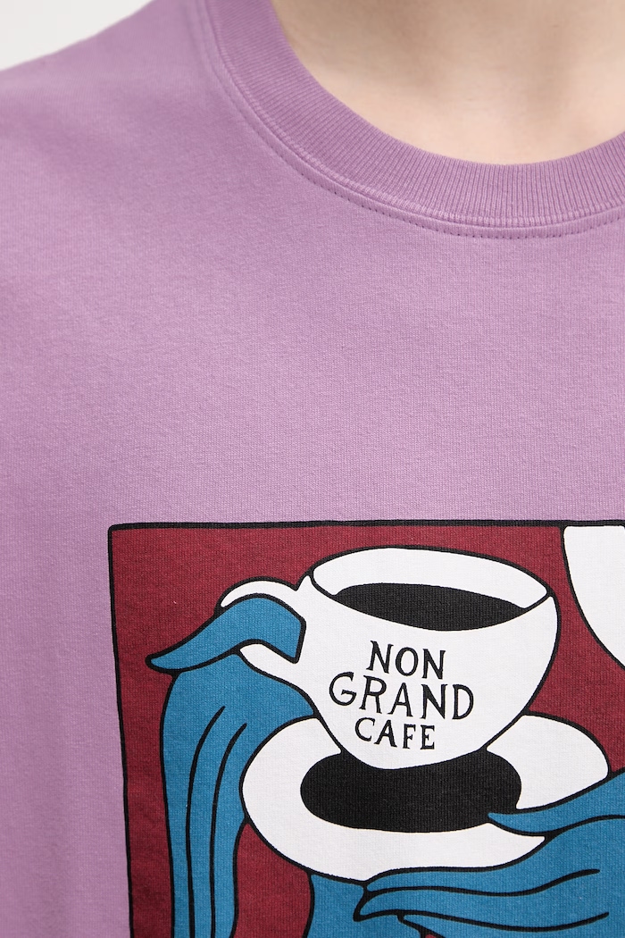 by Parra Not you T-shirt bawełniany damski fioletowy 55350
